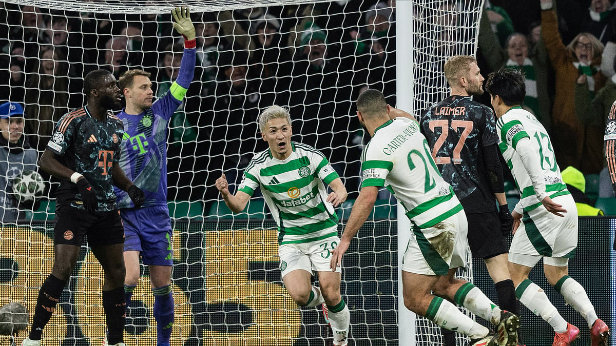 Daizen Maeda halved the deficit for Celtic against Bayern Munich - null