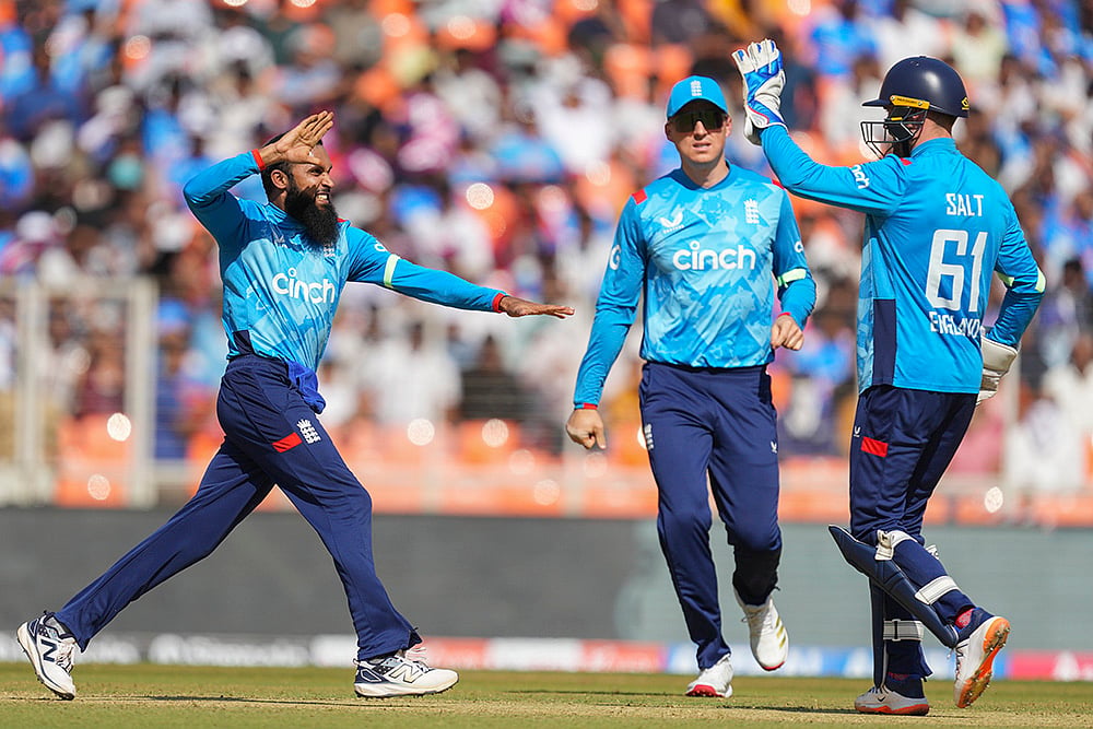 India Vs England IND vs ENG 3rd ODI Cricket Live Pics From Ahmedabad: Adil Rashid 