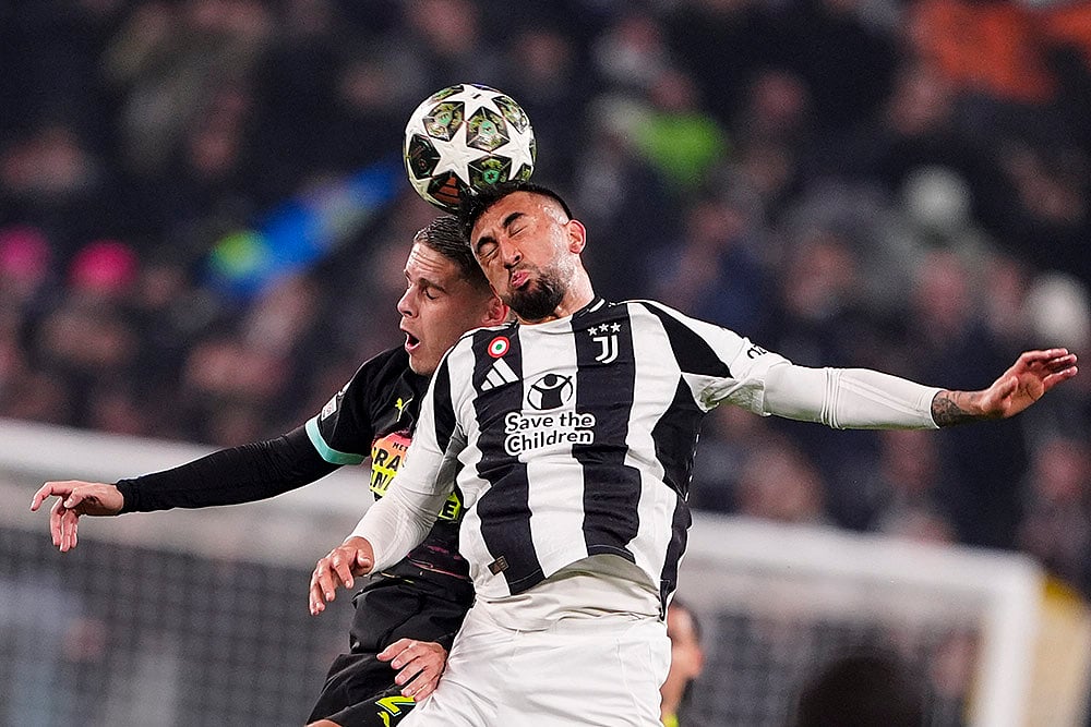 Italy Soccer Champions League playoff first leg Juventus and PSV Eindhoven: Joey Veerman