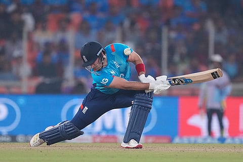 IND vs ENG 3rd ODI: England's Liam Livingstone plays a shot