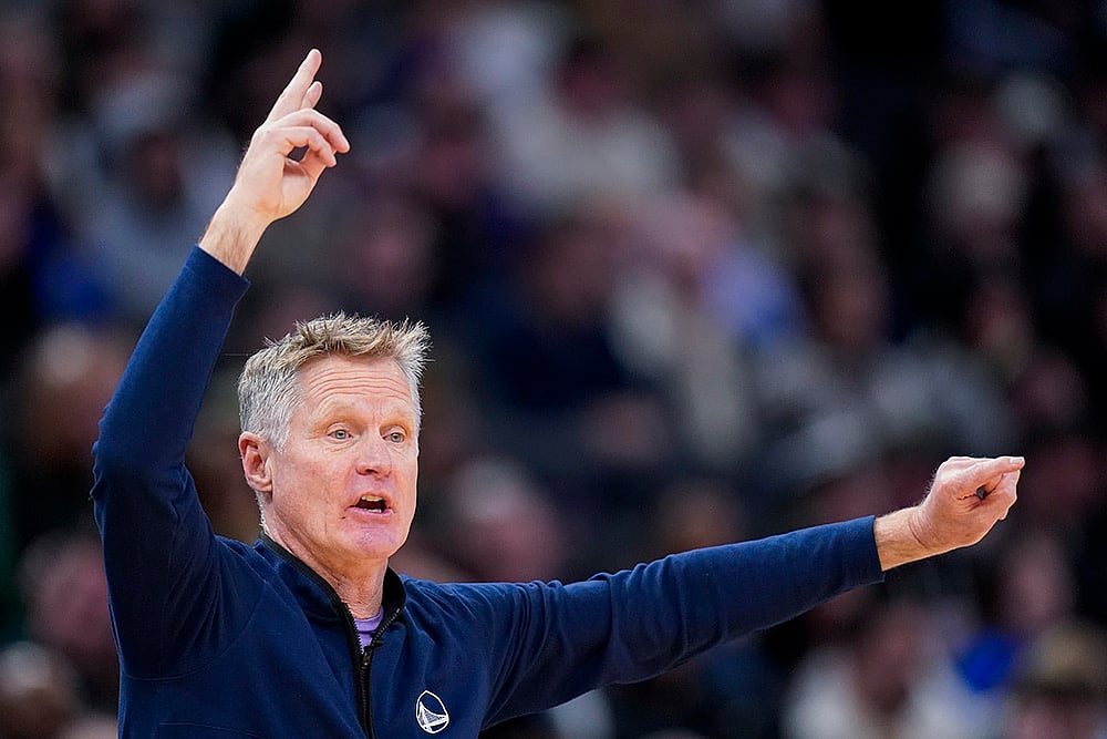 NBA Bakstball Golden State Warriors vs Milwaukee Bucks Basketball: Steve Kerr