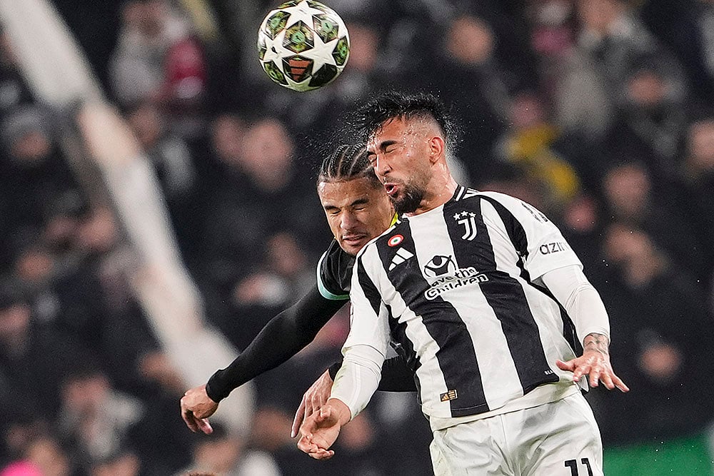 Italy Soccer Champions League playoff first leg Juventus and PSV Eindhoven: Nico Gonzalez
