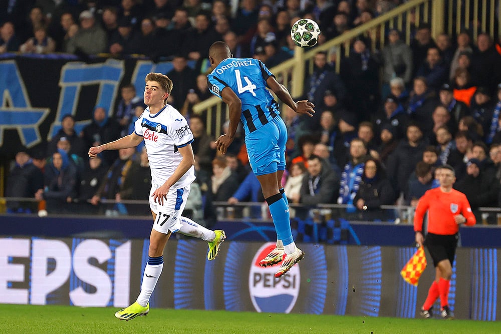 Belgium Soccer Champions League playoff first leg Club Brugge vs Atalanta: Joel Ordonez
