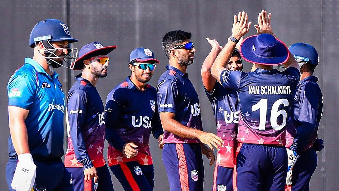 Photo: X | USA Cricket : USA Vs Namibia, cricket match.