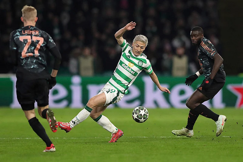 Britain Soccer Champions League playoff first leg Celtic Glasgow Vs Bayern Munich: Daizen Maeda