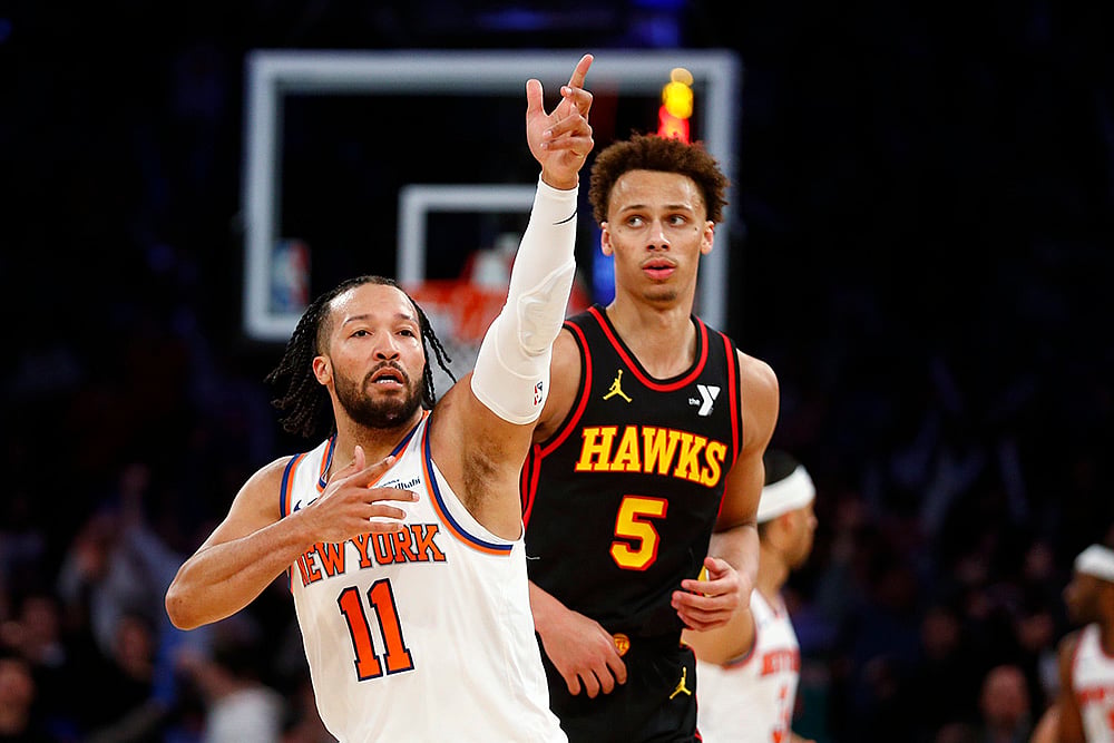 NBA basketball game 2024-25 Atlanta Hawks vs New York Knicks: Jalen Brunson 