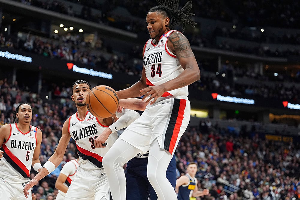 NBA basketball game 2024-25 Denver Nuggets vs Portland Trail Blazers:  Jabari Walker 
