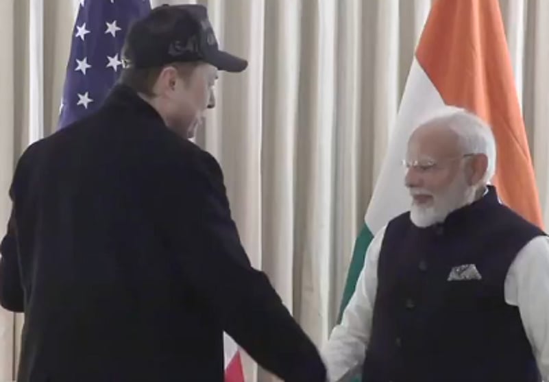 PM Modi with TESLA CEO Elon Musk