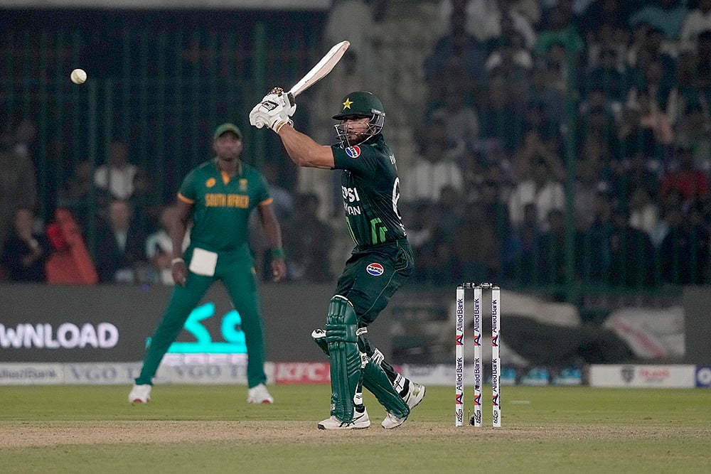 Pakistan Tri-series ODI cricket Pakistan vs South Africa match Pics: Salman Ali Agha