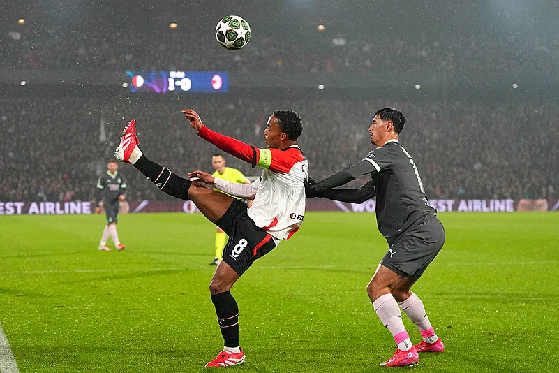 Netherlands Soccer Champions League playoff first leg Feyenoord vs AC Milan: Quinten Timber