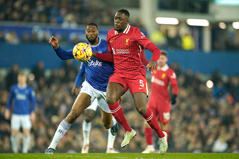 Britain Soccer English Premier League 2024-25 Everton vs Liverpool match: Beto