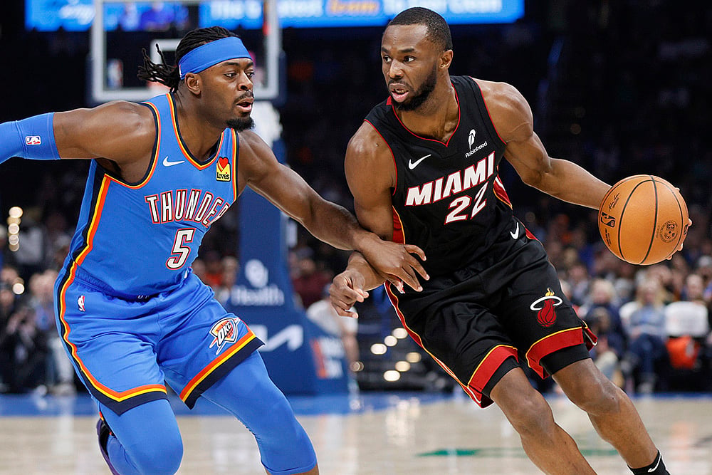 NBA basketball game 2024-25 Miami Heat vs Oklahoma City Thunder: Andrew Wiggins