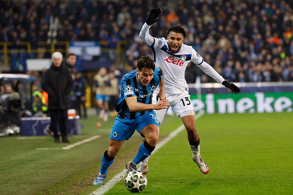 Belgium Soccer Champions League playoff first leg Club Brugge vs Atalanta: Ardon Jashari