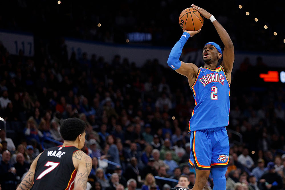 NBA basketball game 2024-25 Miami Heat vs Oklahoma City Thunder: Shai Gilgeous-Alexander