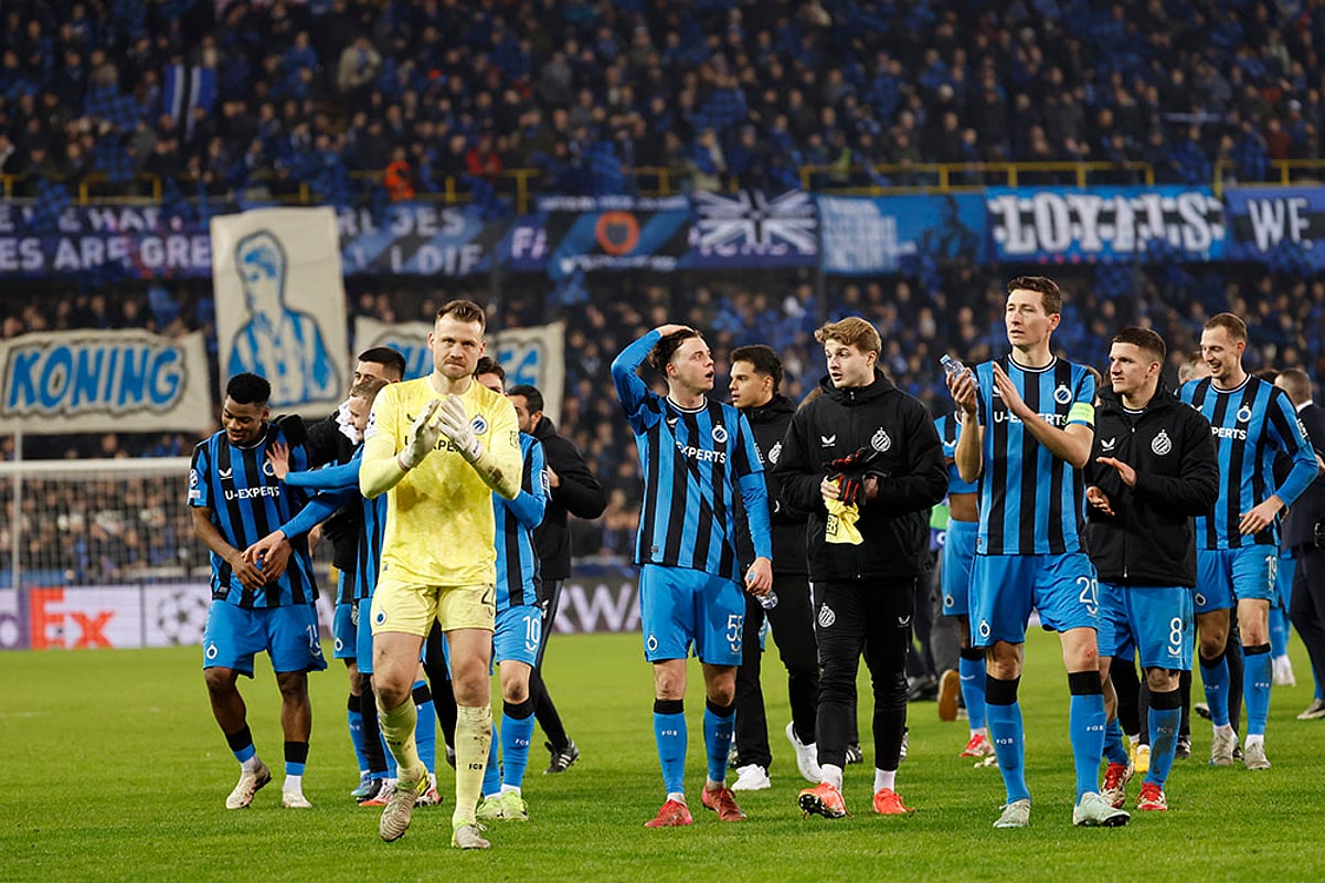 Belgium Soccer Champions League playoff first leg Club Brugge vs Atalanta: 1