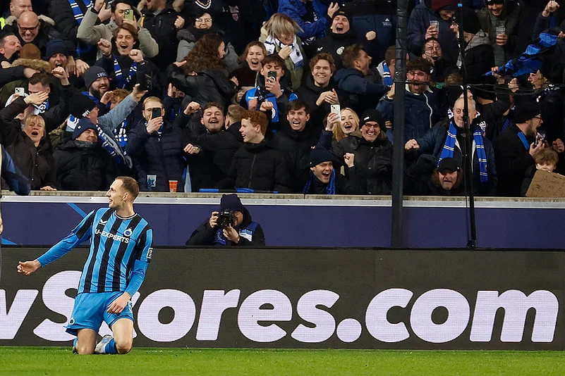 Belgium Soccer Champions League playoff first leg Club Brugge vs Atalanta: Gustaf Nilsson