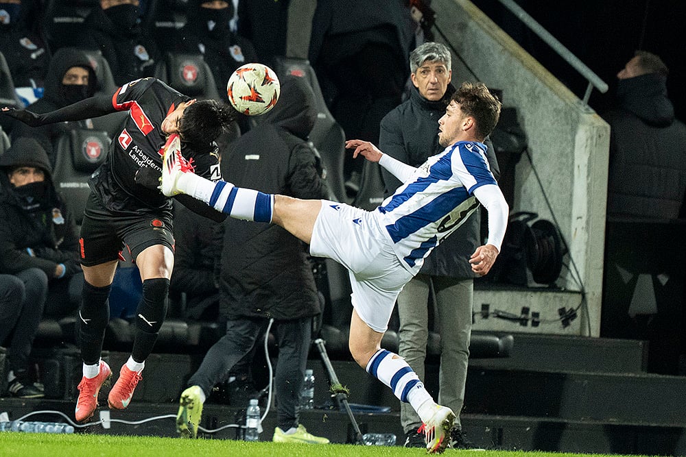 Denmark Europa League Soccer Play-offs, UEL 1st Leg FC Midtjylland vs Real Sociedad: Jon Balda