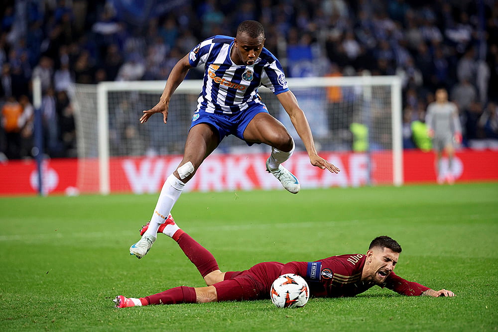 Portugal Soccer Europa League Play-offs, UEL 1st Leg FC Porto vs AS Roma: Tiago Djalo
