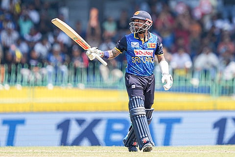 SL vs AUS 2nd ODI: Sri Lanka's Kusal Mendis celebrates his fifty runs