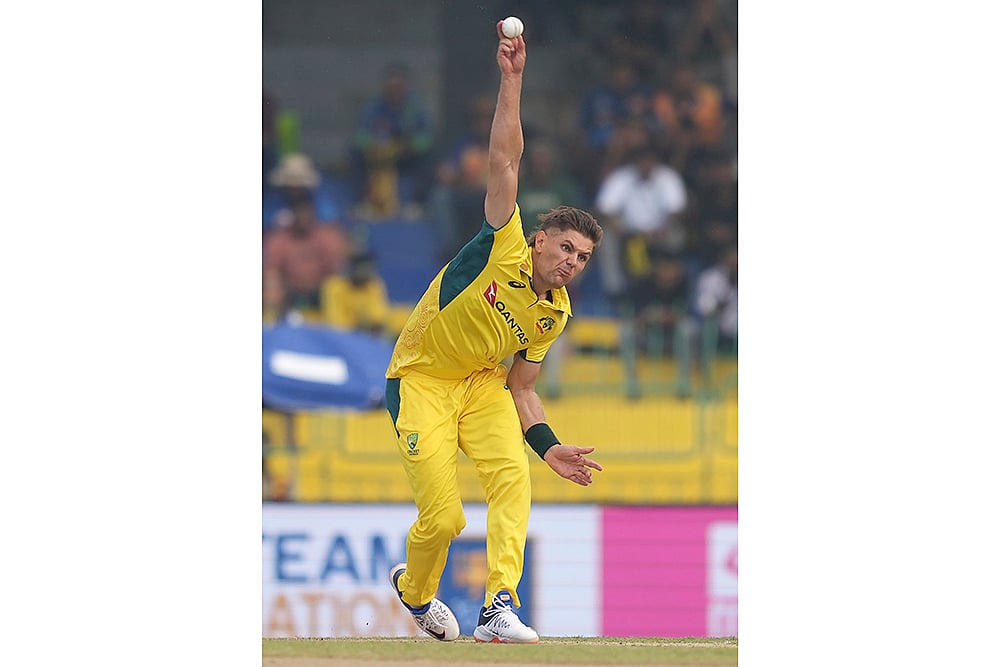 Sri Lanka vs Australia Cricket SL vs AUS 2nd ODI match pics from Colombo: Aaron Hardie