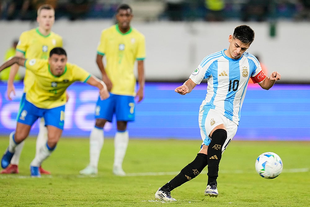 U-20 South American Soccer Championship 2025 Brazil vs Argentina: Claudio Echeverri 