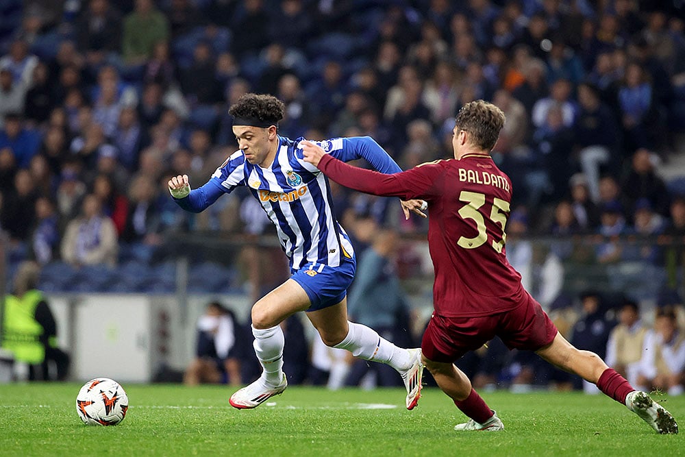 Portugal Soccer Europa League Play-offs, UEL 1st Leg FC Porto vs AS Roma: Pepe