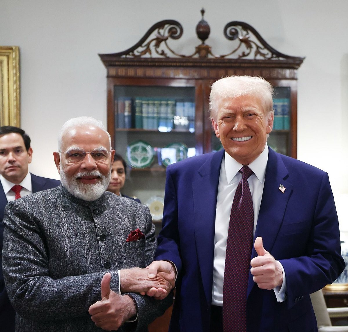 Narendra Modi/X : PM Narendra Modi with President Donald Trump at the White House. 