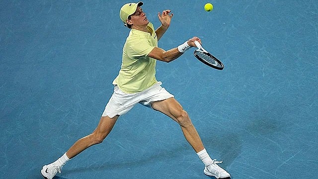 Photo: AP : Jannik Sinner won the Australian Open title in January 2025.