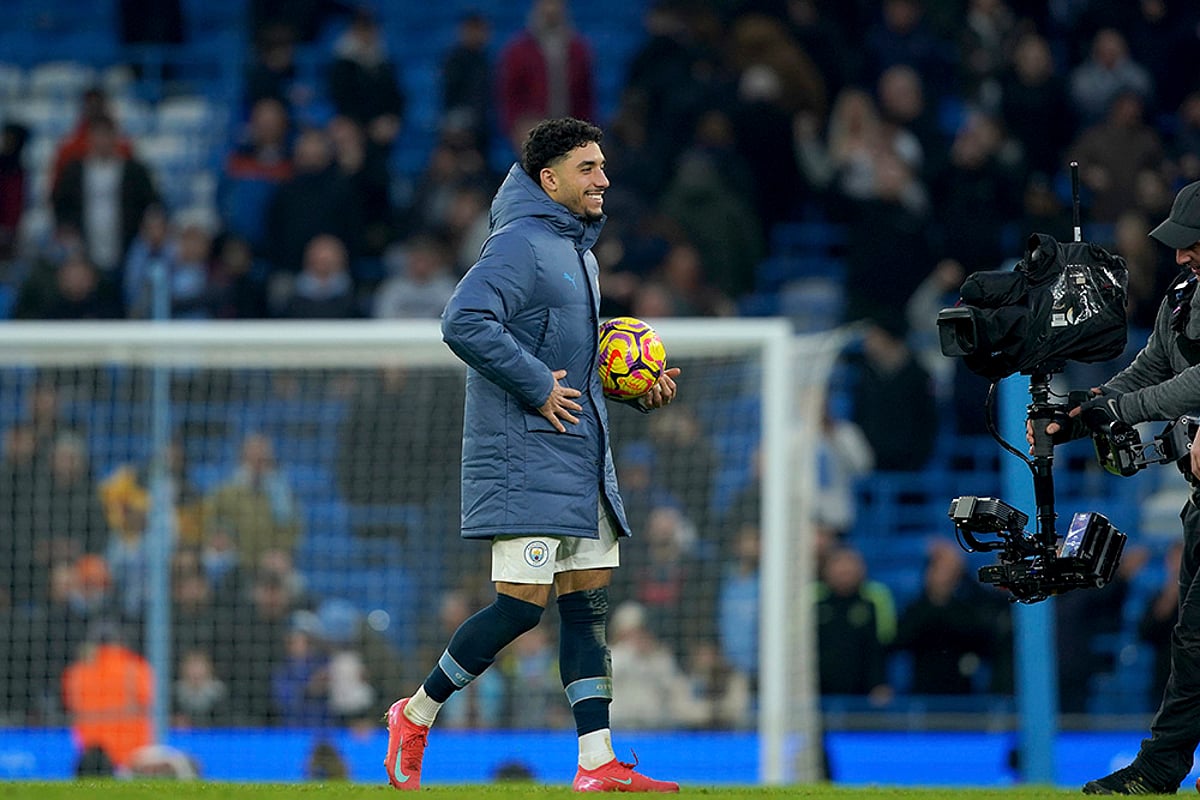 Britain Soccer Premier League 2024-25 Manchester City Vs Newcastle United: Omar Marmoush