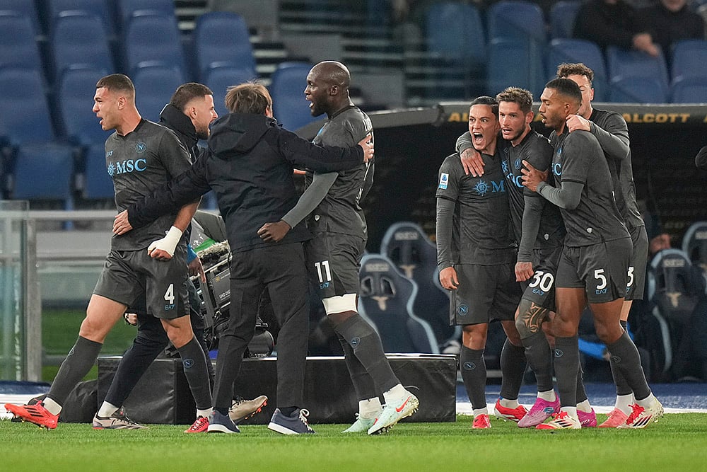 Italian soccer Serie A 2024-25 Lazio vs Napoli: Giacomo Raspadori