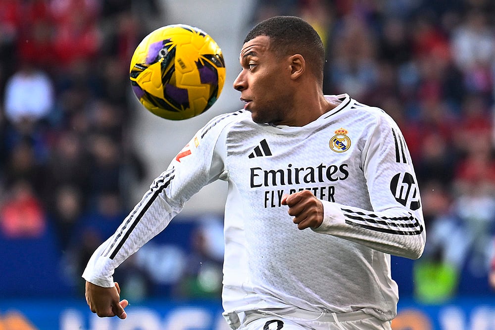 Spanish Soccer La Liga 2024-25 Osasuna vs Real Madrid: Kylian Mbappe