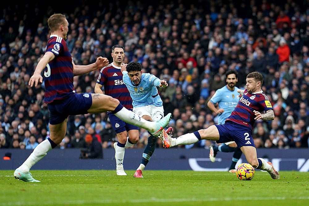 Britain Soccer Premier League 2024-25 Manchester City Vs Newcastle United: Omar Marmoush