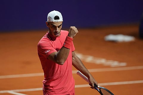 Argentina Open ATP quarterfinals: Francisco Cerundolo celebrates a point against Alexander Zverev