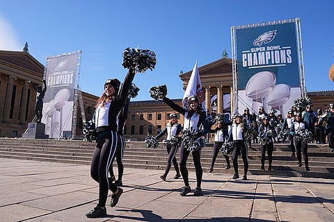 Super Bowl Eagles Parade: Philadelphia Eagles cheerleaders