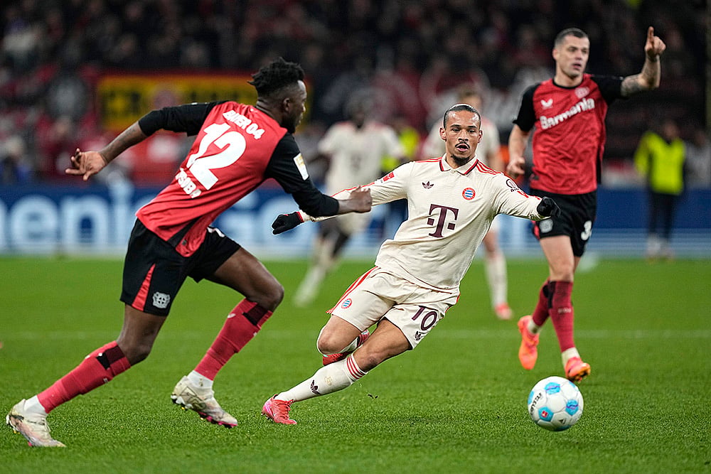 German Soccer league Bundesliga 2024-25 Bayer Leverkusen vs Bayern Munich: Leroy Sane