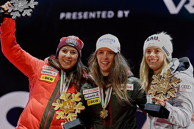 Austria Ski Worlds Alpine skiing world championships_women’s slalom: Camille Rast