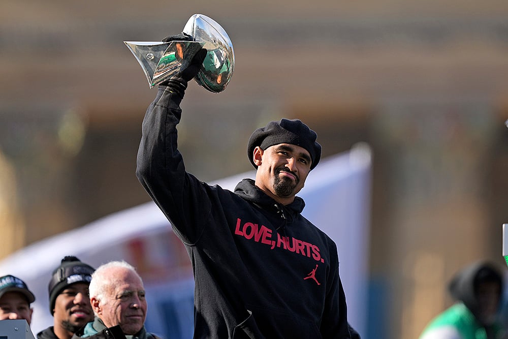 American Football NFL 2024-25 Super Bowl LIX Champions Philadelphia Eagles Parade Jalen Hurts