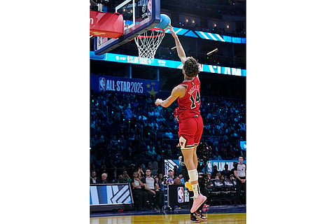 Slam Dunk Contest: Chicago Bulls forward Matas Buzelis misses on a dunk attempt