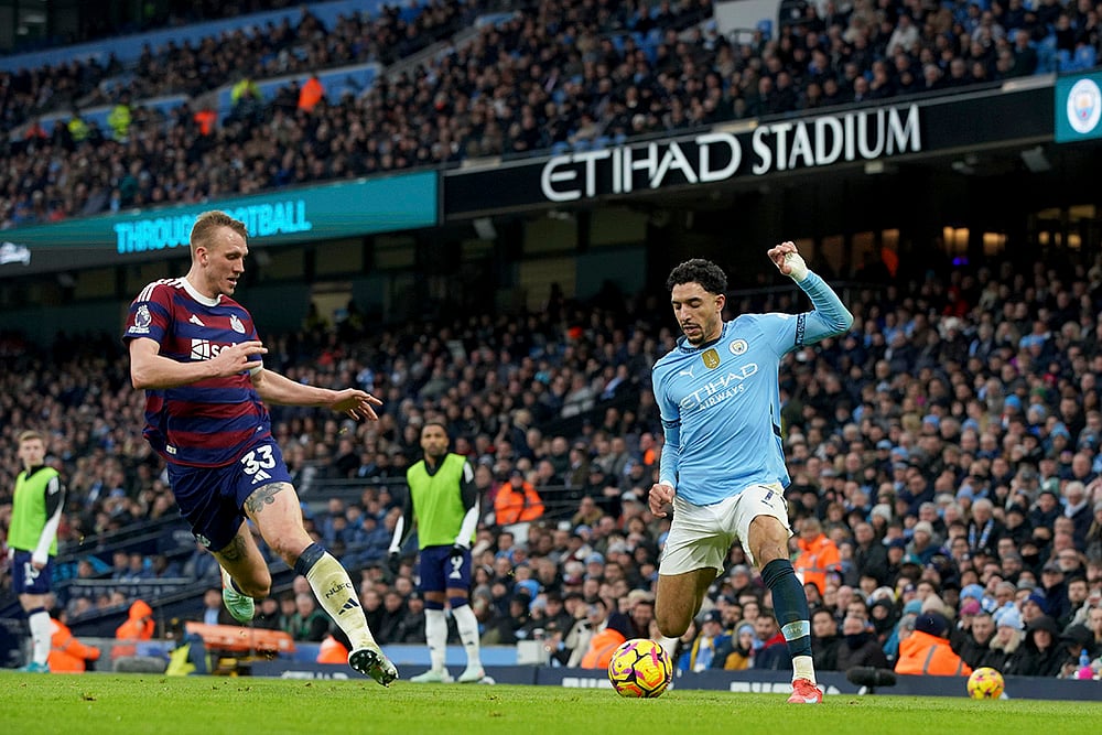 Britain Soccer Premier League 2024-25 Manchester City Vs Newcastle United: Omar Marmoush