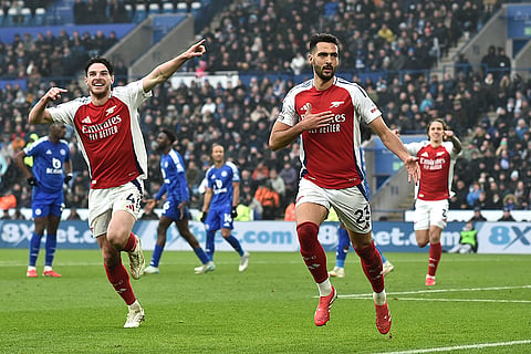Premier League 2024-25: Arsenal's Mikel Merino celebrates after scoring his side's opening goal
