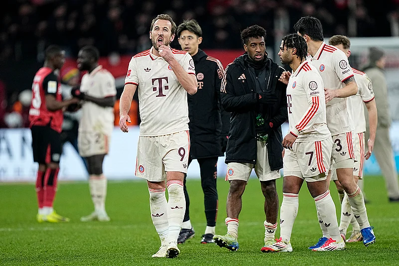 German Soccer league Bundesliga 2024-25 Bayer Leverkusen vs Bayern Munich: Harry Kane