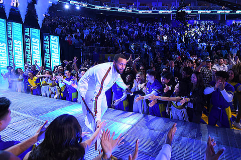 2025 NBA All Star Game: Shaq's OGs' Stephen Curry (30) is introduced before the start