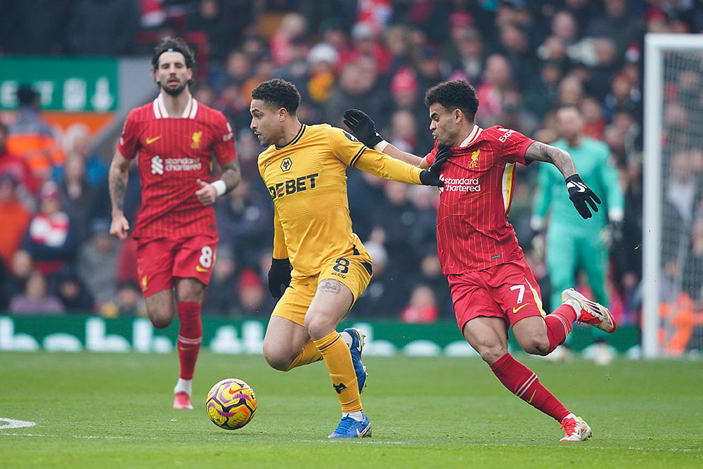 English Premier League soccer EPL football Liverpool vs Wolverhampton Wanderers: Joao Gomes