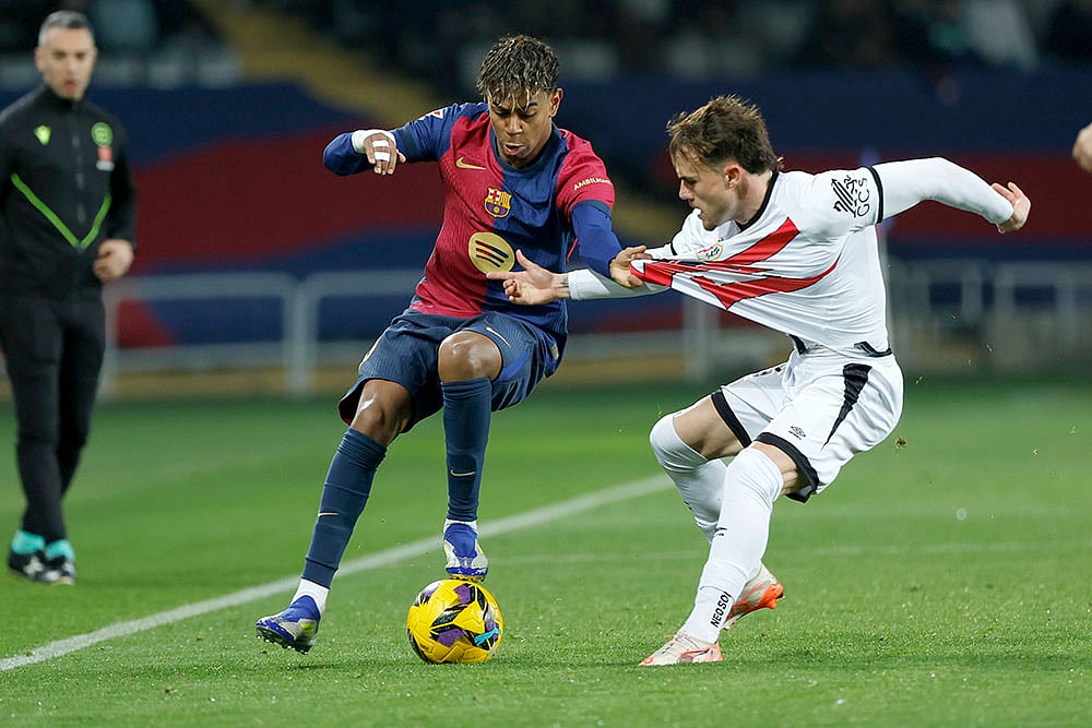 Spanish La Liga soccer Barcelona vs Rayo Vallecano: Lamine Yamal