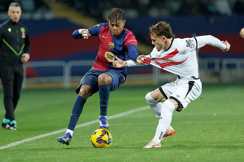 Spanish La Liga soccer Barcelona vs Rayo Vallecano: Lamine Yamal