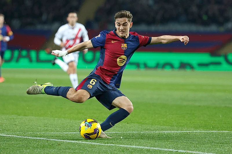 Spanish La Liga soccer Barcelona vs Rayo Vallecano: Gavi
