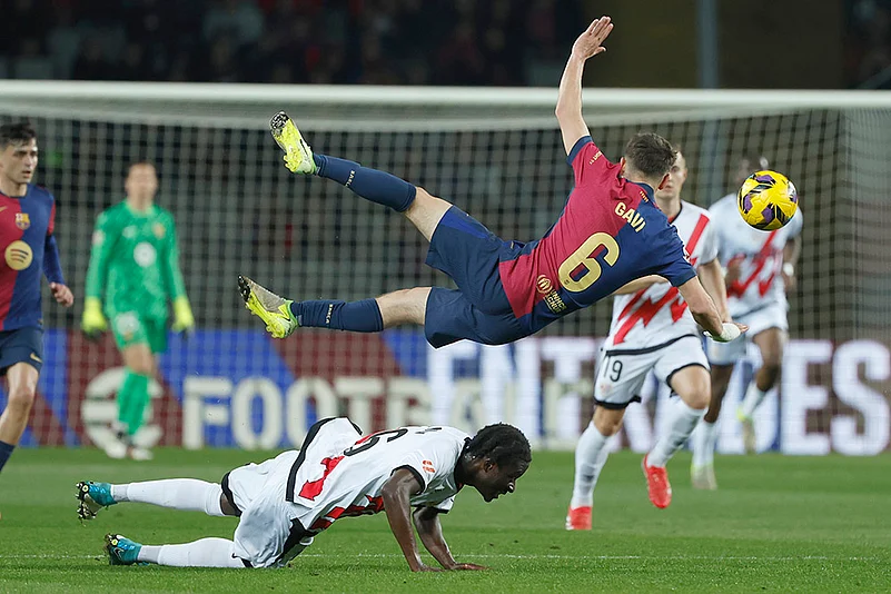 Spanish La Liga soccer Barcelona vs Rayo Vallecano: Lamine Yamal