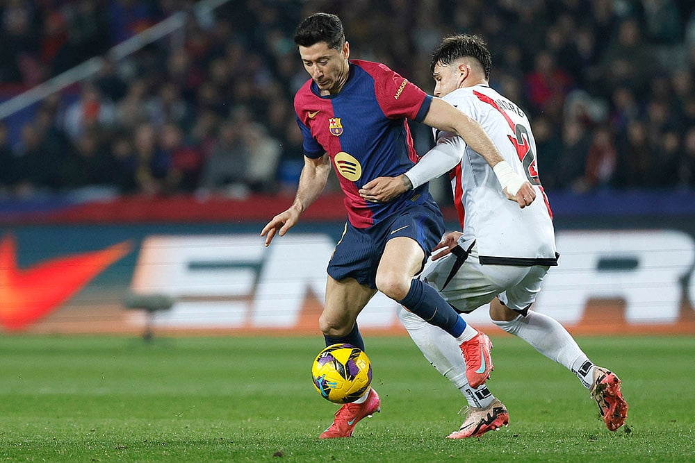 Spanish La Liga soccer Barcelona vs Rayo Vallecano: Andrei Ratiu