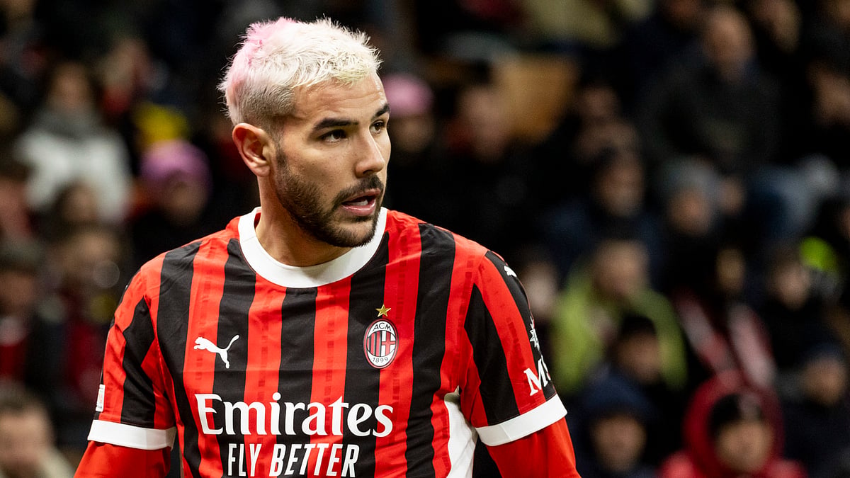 Theo Hernandez was dismissed in Tuesday's Champions League elimination for AC Milan