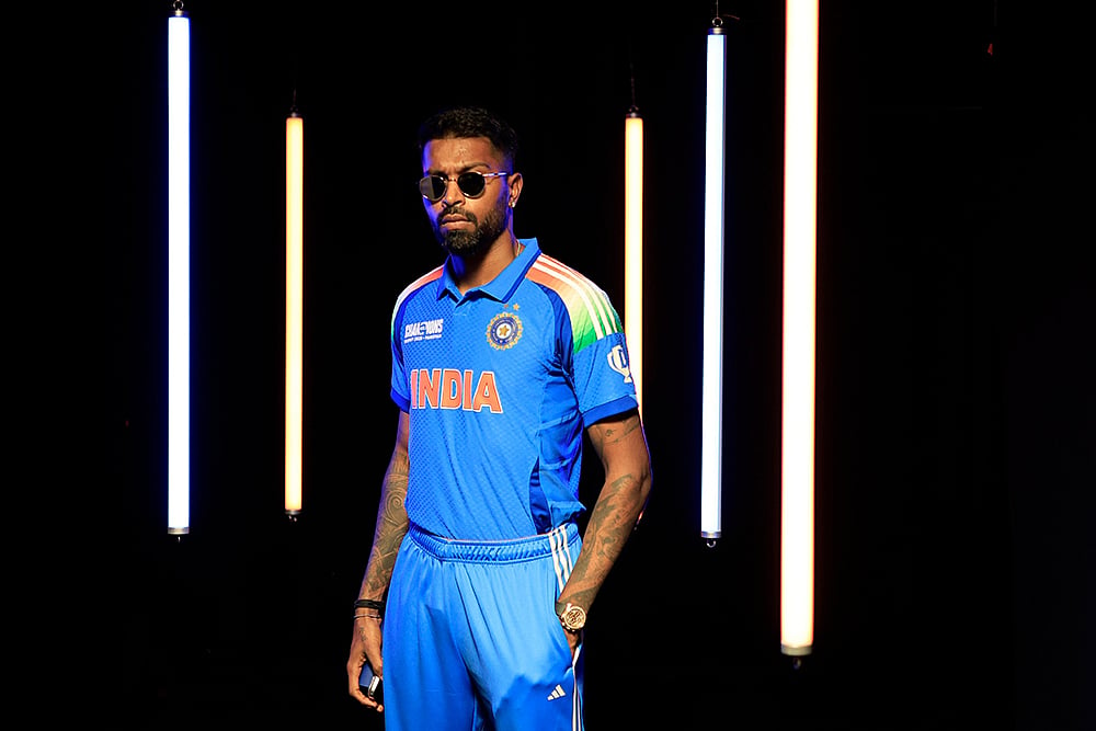 Champions Trophy Cricket 2025: Indian cricket team photoshoot_Hardik Pandya